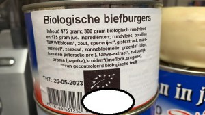 Biologische Biefburgers in blik