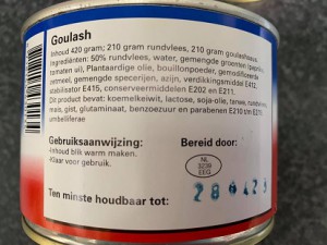 Blik Goulash 820 gram
