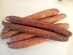 Friese Houtgerookte worst E-nummer vrij +-250 gram